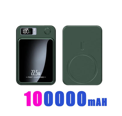 100000Mah Power Bank Magnetic Wireless 22.5W Ultra Capacity Super Fast Charging Magnetic Power Bank for Iphone15 Samsung Xiaomi