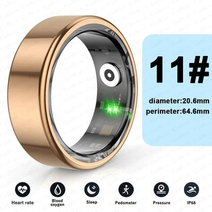 5ATM Waterproof Smart Ring for Men Women Health Monitoring 100+ Sport Modes Fitness Tracking Waterproof Sport Ring Smart 2024New