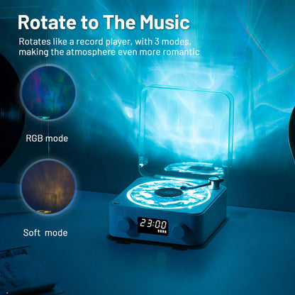 Mini Retro White Noise Bluetooth Speaker Portable Vintage Sleep Aid Bluetooth Speaker Subwoofer with RGB Light Support TF Card